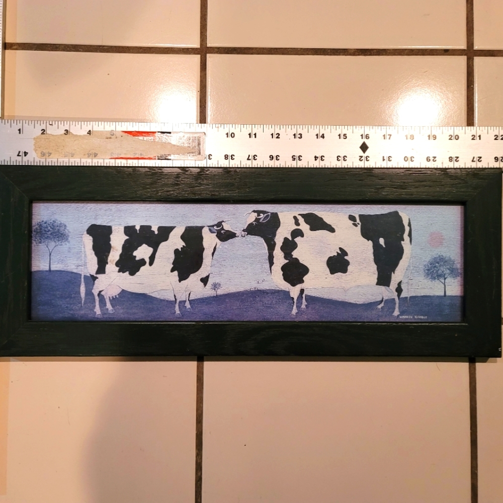 Vintage Warren Kimble iconic American folk art flats collection Kissing Cows